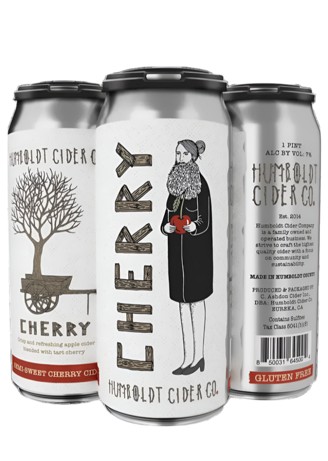 HUMBOLDT CIDER CO. Semi-Sweet Cherry Cider 4 Pack